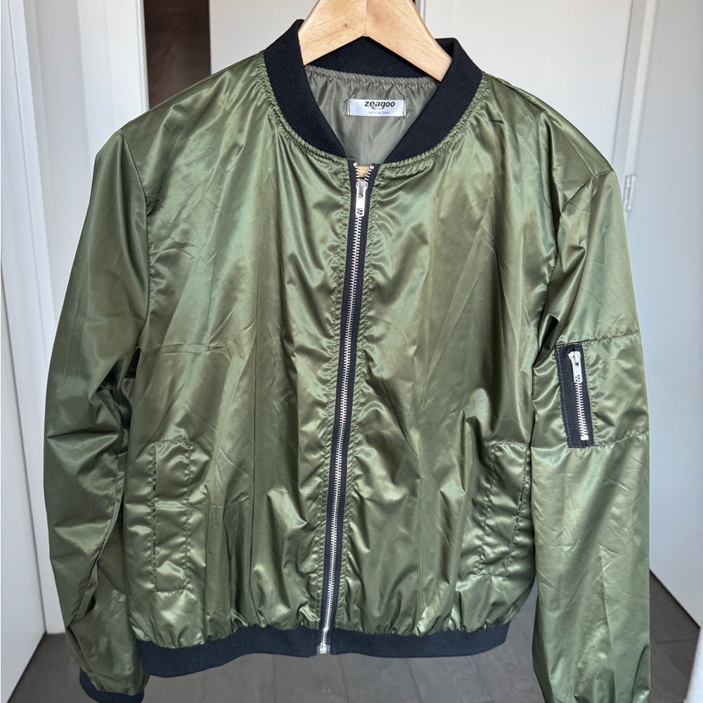 Unisex Green Bomber Jacket